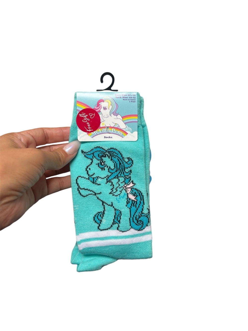 My Little Pony Teal Ankle Socks with Character Accent